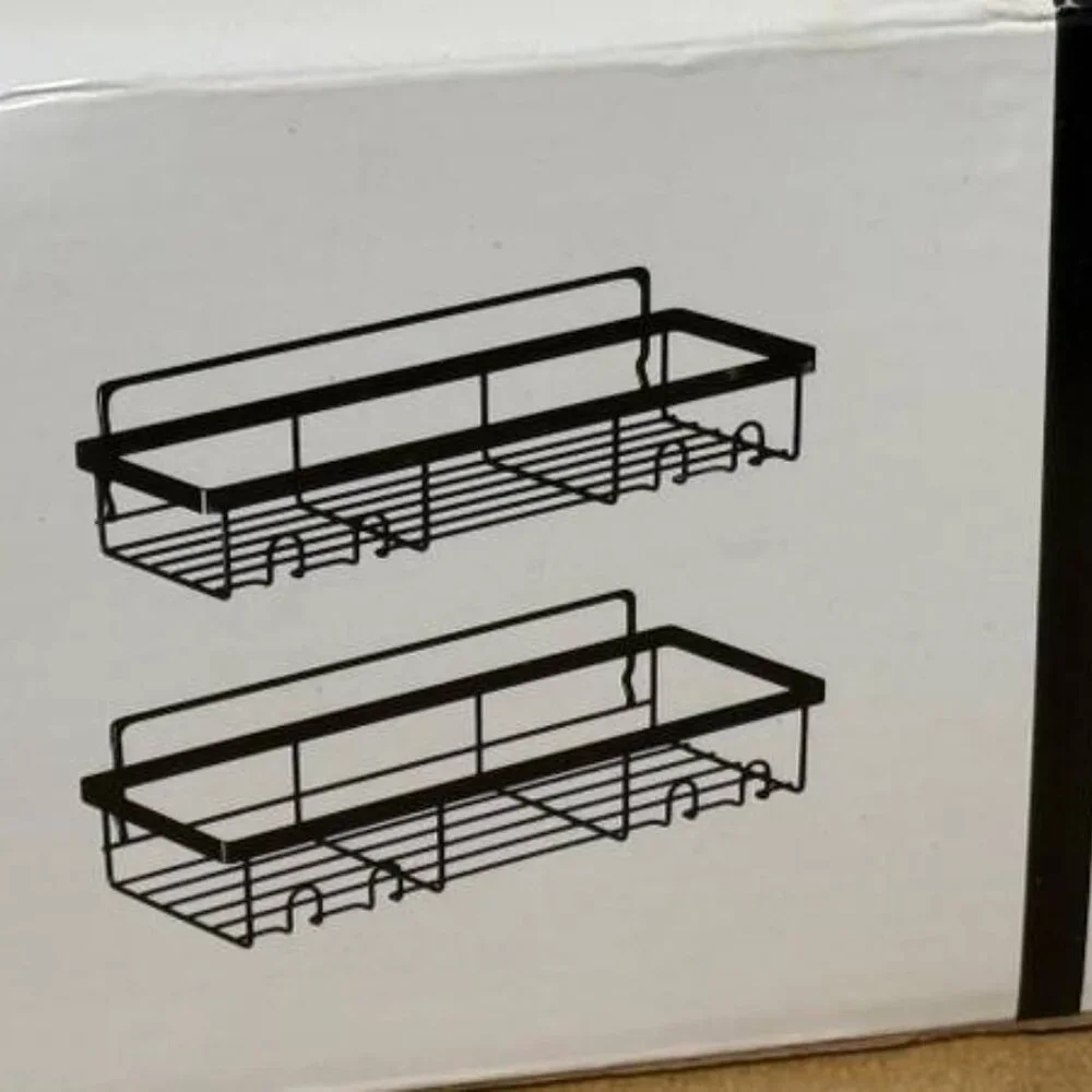Shower Caddy Shelves (w/ Hooks/Adhesive) [BRAND NEW] (PAIR)